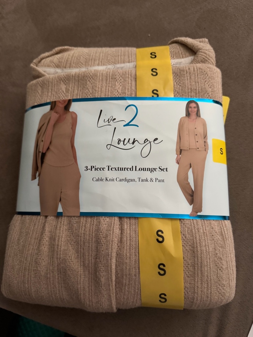 Live 2 Lounge 3-Piece Textured Lounge Set - Beige